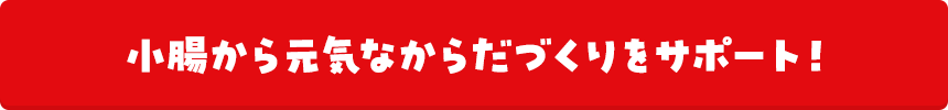 小腸から元気なからだづくりをサポート！