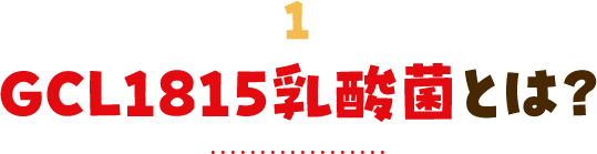 1 GCL1815乳酸菌とは？
