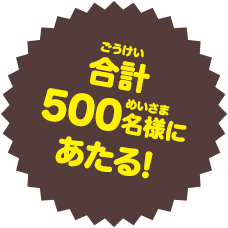 合計500名様にあたる!