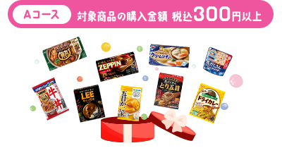 Aコース 対象商品の購入金額 税込300円以上