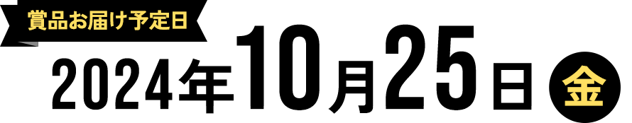 賞品お届け予定日2024年10月25日 金