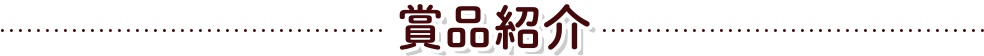 賞品紹介
