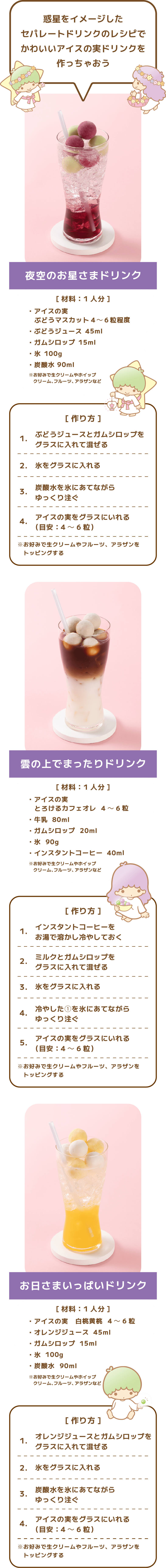アイスの実×キキ＆ララオリジナルドリンクレシピ