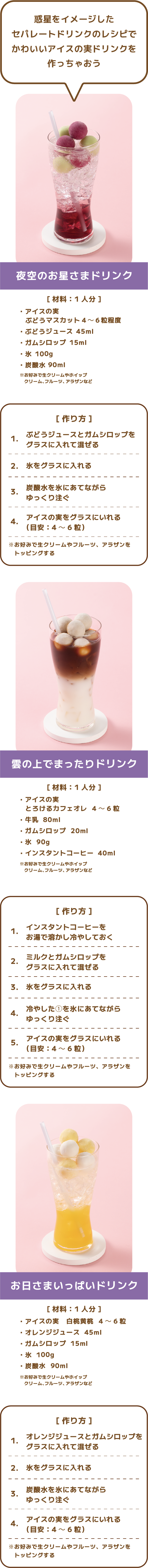 アイスの実×キキ＆ララオリジナルドリンクレシピ