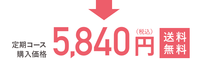 定期コース購入価格。5,840円(税込)送料無料。
